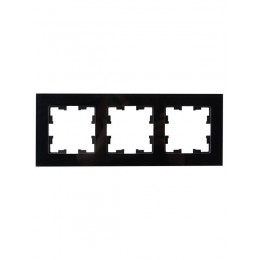 Рамка 3-м BRITE РУ-3-2-БрЧ стекло черн. IEK BR-M32-G-K02
