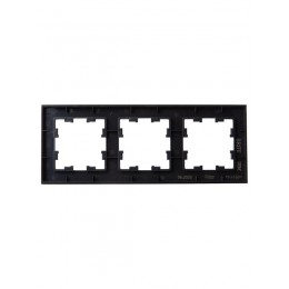 Рамка 3-м BRITE РУ-3-2-БрЧ стекло черн. IEK BR-M32-G-K02