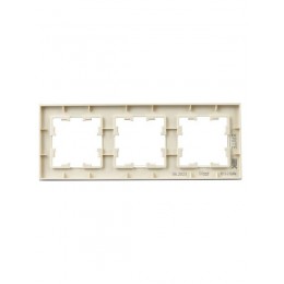 Рамка 3-м BRITE РУ-3-2-БрВа стекло ванильн. IEK BR-M32-G-K10