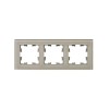 Рамка 3-м BRITE РУ-3-2-БрД стекло дым. IEK BR-M32-G-K30