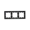 Рамка 3-м BRITE РУ-3-2-БрД стекло дым. IEK BR-M32-G-K30