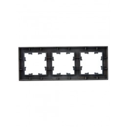 Рамка 3-м BRITE РУ-3-2-БрД стекло дым. IEK BR-M32-G-K30