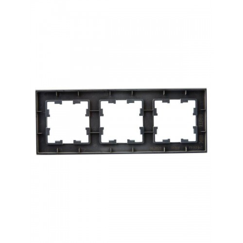 Рамка 3-м BRITE РУ-3-2-БрД стекло дым. IEK BR-M32-G-K30
