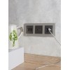 Рамка 3-м BRITE РУ-3-2-БрД стекло дым. IEK BR-M32-G-K30