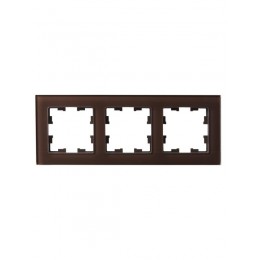 Рамка 3-м BRITE РУ-3-2-БрТБ стекло темн. бронза IEK BR-M32-G-K45