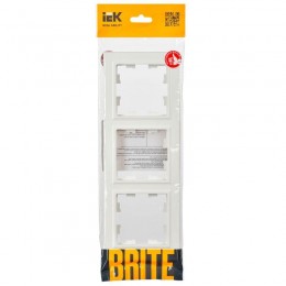 Рамка 3-м BRITE РУ-3-БрБ бел. IEK BR-M32-K01