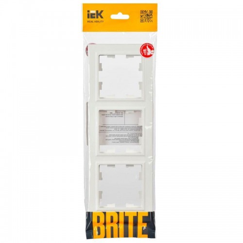 Рамка 3-м BRITE РУ-3-БрБ бел. IEK BR-M32-K01