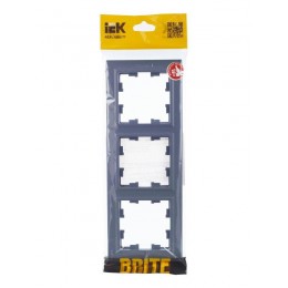 Рамка 3-м BRITE РУ-3-БрМ маренго IEK BR-M32-K35