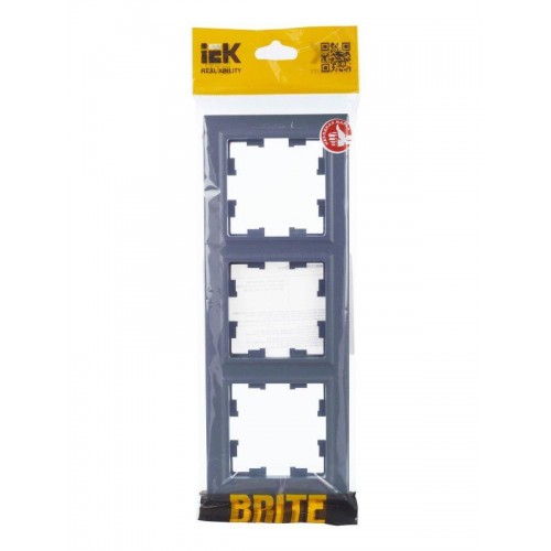 Рамка 3-м BRITE РУ-3-БрМ маренго IEK BR-M32-K35