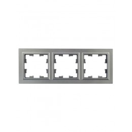 Рамка 3-м BRITE РУ-3-БрС сталь IEK BR-M32-K46