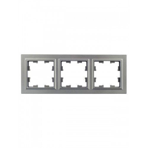 Рамка 3-м BRITE РУ-3-БрС сталь IEK BR-M32-K46