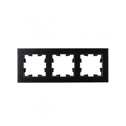 Рамка 3-м BRITE РУ-3-1-БрЧ металл черн. IEK BR-M32-M-K02