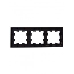 Рамка 3-м BRITE РУ-3-1-БрЧ металл черн. IEK BR-M32-M-K02