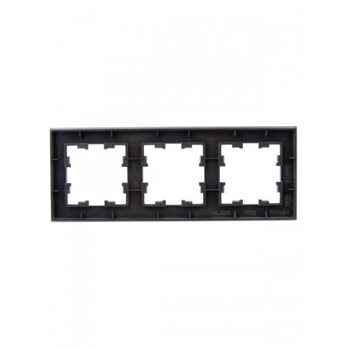 Рамка 3-м BRITE РУ-3-1-БрА металл алюм. IEK BR-M32-M-K47