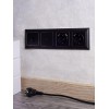 Рамка 4-м BRITE РУ-4-Бр хром/черн. IEK BR-M42-12-2-K23