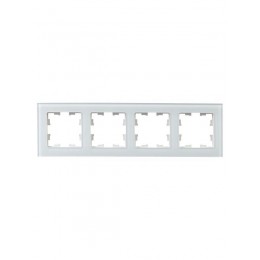 Рамка 4-м BRITE РУ-4-2-БрБ стекло бел. IEK BR-M42-G-K01