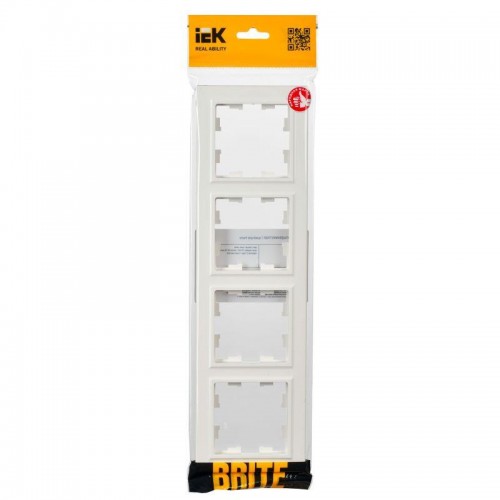 Рамка 4-м BRITE РУ-4-БрБ бел. IEK BR-M42-K01