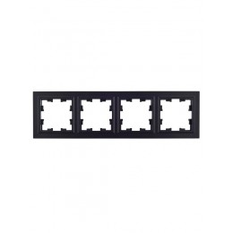 Рамка 4-м BRITE РУ-4-БрЧ черн. IEK BR-M42-K02