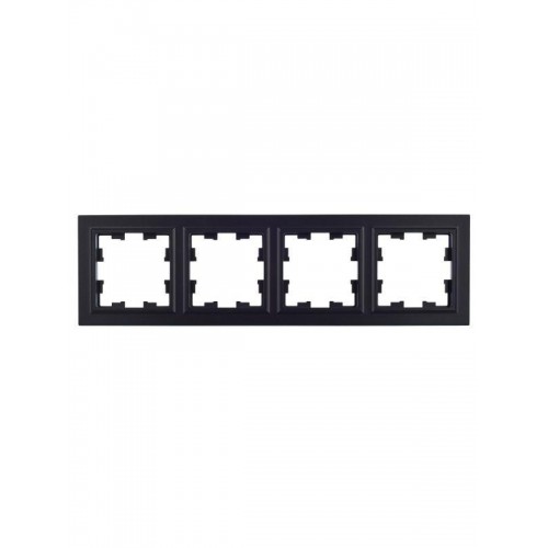 Рамка 4-м BRITE РУ-4-БрЧ черн. IEK BR-M42-K02