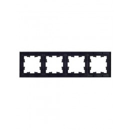 Рамка 4-м BRITE РУ-4-БрЧ черн. IEK BR-M42-K02