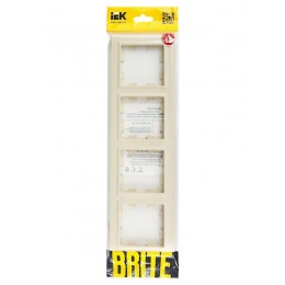 Рамка 4-м BRITE РУ-4-БрКр беж. IEK BR-M42-K10