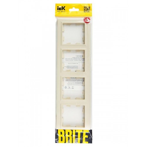 Рамка 4-м BRITE РУ-4-БрКр беж. IEK BR-M42-K10