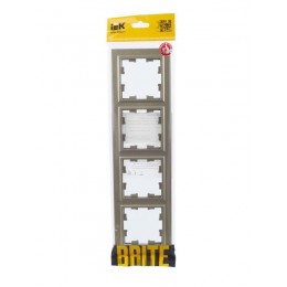 Рамка 4-м BRITE РУ-4-БрШ шампань IEK BR-M42-K37