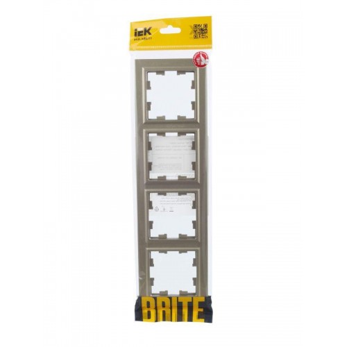 Рамка 4-м BRITE РУ-4-БрШ шампань IEK BR-M42-K37