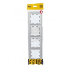 Рамка 4-м BRITE РУ-4-БрА алюм. IEK BR-M42-K47