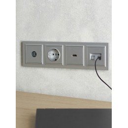 Рамка 4-м BRITE РУ-4-БрА алюм. IEK BR-M42-K47