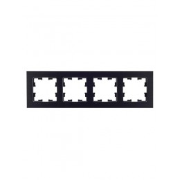 Рамка 4-м BRITE РУ-4-1-БрЧ металл черн. IEK BR-M42-M-K02