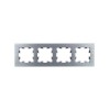 Рамка 4-м BRITE РУ-4-1-БрА металл алюм. IEK BR-M42-M-K47