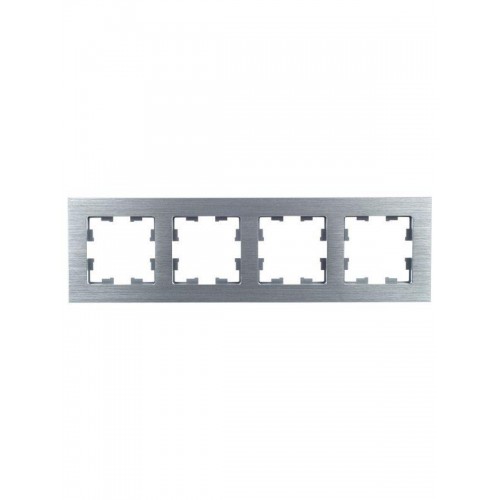 Рамка 4-м BRITE РУ-4-1-БрА металл алюм. IEK BR-M42-M-K47