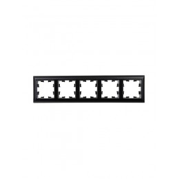 Рамка 5-м BRITE РУ-5-Бр хром/черн. IEK BR-M52-12-2-K23