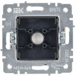 Заглушка с суппортом BRITE МЗ10-БрБ механизм бел. IEK BR-PL10-K01