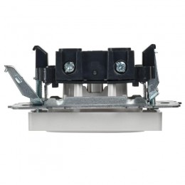 Розетка BRITE РС10-1-0-БрБ 10А без заземл. без защ. шторок механизм бел. IEK BR-R10-10-K01