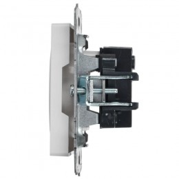 Розетка BRITE РС10-1-0-БрБ 10А без заземл. без защ. шторок механизм бел. IEK BR-R10-10-K01