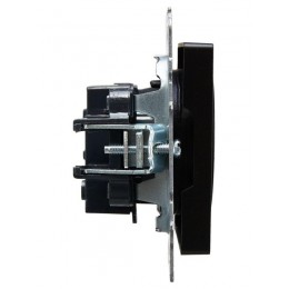 Розетка BRITE РС10-1-0-БрЧ 10А без заземл. без защ. шторок механизм черн. IEK BR-R10-10-K02