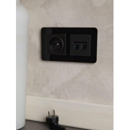 Розетка BRITE РС10-1-0-БрЧ 10А без заземл. без защ. шторок механизм черн. IEK BR-R10-10-K02