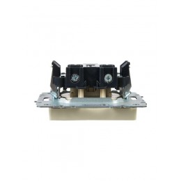 Розетка BRITE РС10-1-0-БрКр 10А без заземл. без защ. шторок механизм беж. IEK BR-R10-10-K10