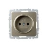 Розетка BRITE РС10-1-0-БрШ 10А без заземл. без защ. шторок механизм шампань IEK BR-R10-10-K37