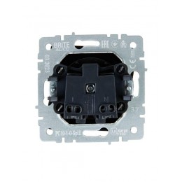 Розетка BRITE РС10-1-0-БрШ 10А без заземл. без защ. шторок механизм шампань IEK BR-R10-10-K37