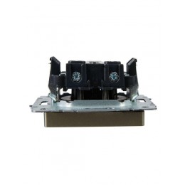 Розетка BRITE РС10-1-0-БрШ 10А без заземл. без защ. шторок механизм шампань IEK BR-R10-10-K37