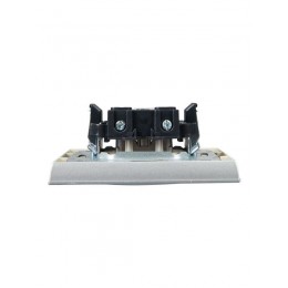 Розетка СП BRITE РСР10-1-0-БрА 10А в сборе без заземл. без защ. шторок алюм. IEK BR-R10-10-K47-F