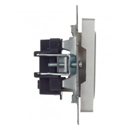 Розетка BRITE РС10-1-0-БрА 10А без заземл. без защ. шторок механизм алюм. IEK BR-R10-10-K47