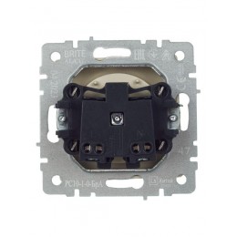 Розетка BRITE РС10-1-0-БрА 10А без заземл. без защ. шторок механизм алюм. IEK BR-R10-10-K47