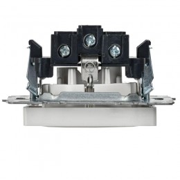 Розетка BRITE РС11-1-0-БрБ 16А с заземл. без защ. шторки механизм бел. IEK BR-R11-16-K01