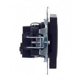 Розетка BRITE РС11-1-0-БрЧ 16А с заземл. без защ. шторки механизм черн. IEK BR-R11-16-K02