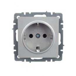 Розетка BRITE РС11-1-0-БрА 16А с заземл. без защ. шторки механизм алюм. IEK BR-R11-16-K47