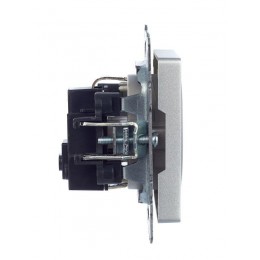 Розетка BRITE РС11-1-0-БрА 16А с заземл. без защ. шторки механизм алюм. IEK BR-R11-16-K47